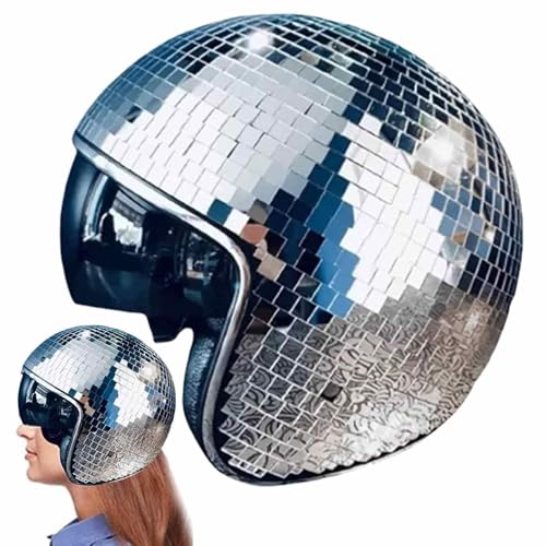 Disco Ball Hats - Disco Ball Helmet | Glitter Mirror Glass Disco Ball Hat Helmet | Disco Decoration Helmets | Disco Mirror Glitter Ball Helmets | Disco Mirror Hat | Glitter Mirror Glass Disco Ball Hat von MRGIINR