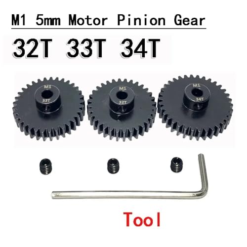 3pcs M1 5mm Ritzel Motorgetriebe 11t(32T 33T 34T) von MRHZKE