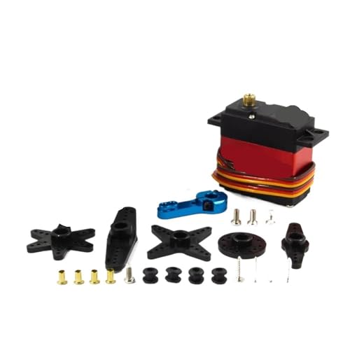 MRHZKE 180 Grad Digital Servo Motor FT5320m 20 kg 7. 4 V Red Aluminium Gear Servo kompatibel mit Metallarm(Blue Metal ARM) von MRHZKE