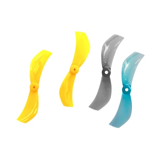 MRHZKE 8 Stück 4 Paar 2-1610 1 6 x 10 1 6 x 15 40 mm CCW CW Propeller-Set für RC-Drohnen-Flugzeuge, kompatibel mit bürstenlosen Hohlschalen-Motorteilen (4 Paar 1610 gelb) von MRHZKE