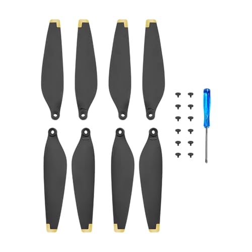 MRHZKE 8 x 16 Stück 6030 Propeller, kompatibel mit 4 Pro 3 PRO Drohnen-Ersatzrequisiten, leichtes Flügelventilator-Zubehör (8 Stück, goldfarben) von MRHZKE
