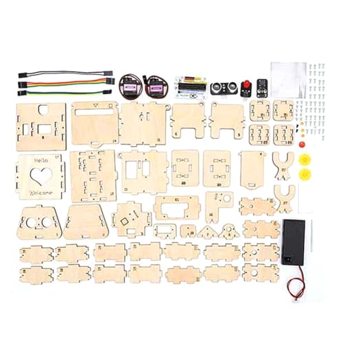 MRNHA Programmierbares Duales Intelligentes Programmierbares Willkommensroboter-Kit - DIY-Wissenschaftsexperiment für Jugendliche, STEAM-Bildungsmodell von MRNHA
