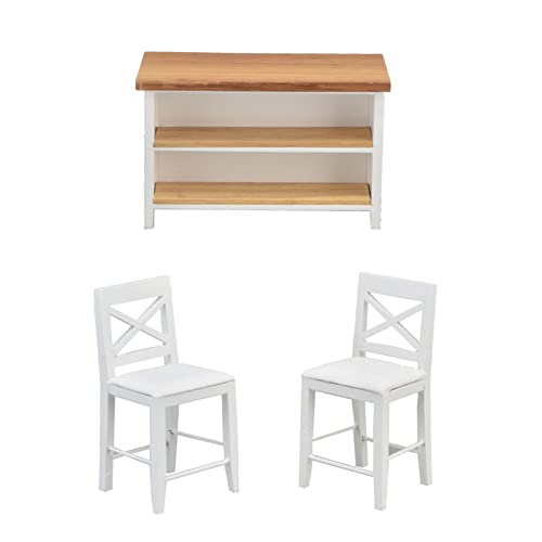 1:12 Puppenhaus Schrankstühle Simuliertes Holzpuppenhaus Miniaturmöbel Modell Dekoration für Moderne Style Home -Szene Birkenmaterial 12cm Länge von MRSTORY