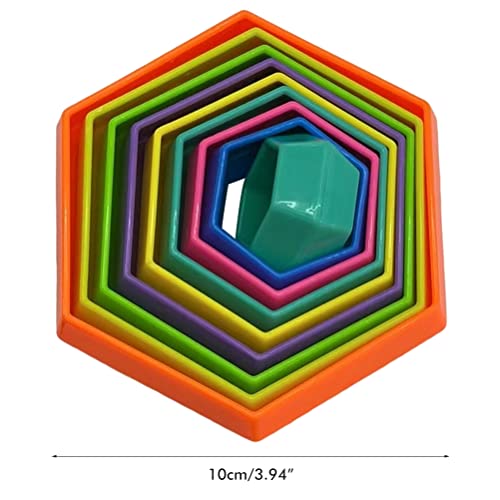 3D Sensorische Spielzeug Form Wechselnde Stress-Relief-Dekompression Spielzeug Früh Pädagogische Gehirnent Wicklung Spielzeug für Erwachsene Kunststoff Bunt (Sechseckig) von MRSTORY