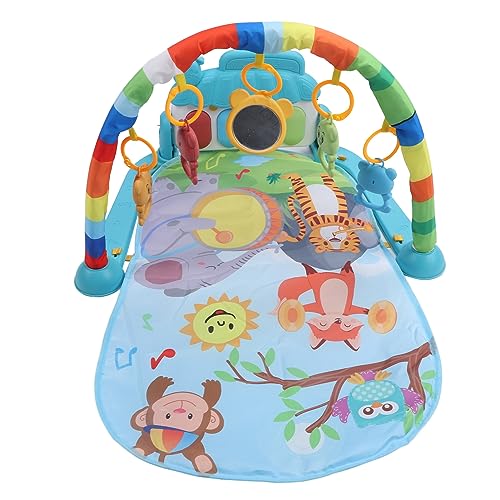 Baby -Fitnessstudios Spielen Matte Aktivität Spiele Klavierbauchzeitmatte mit Pedalklavier und Hängende Rassel -Bauchmuskeln Weich für Babys Im Alter von DREI Monaten (Einzel- von MRSTORY