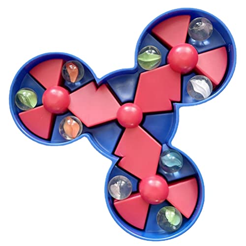 Ballspiel mit Rotierender Scheibe Anti Stress Ball Spiel Flipper Übung Hände und Augen Intelligenz Bildung für Spielzeug Material Kunststoff Farbe Blau Rot Gelb Grün Rosa Weiß von MRSTORY