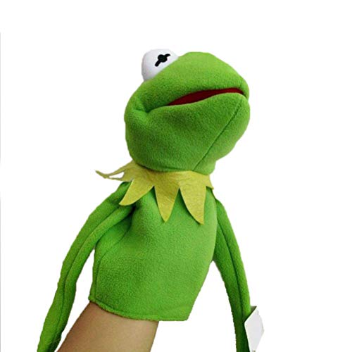 Big Puppet Plush Hand Puppenspielzeug süß Beweglichem Mund Weich Faltbarer Komprimierbarer Körper für Frühe Bildung Weihnachten Halloween Geburtstagsgeschenk 40 cm (Grün) von MRSTORY