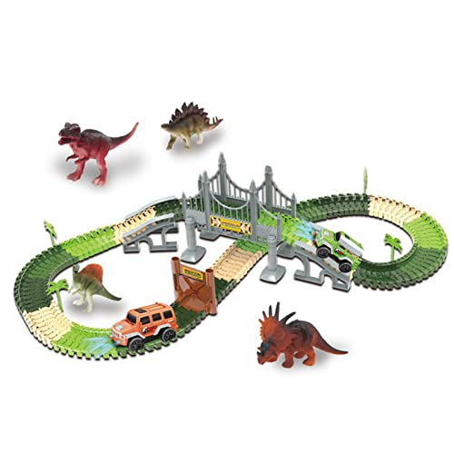 Dinosaurier Spielzeug Flexible Straßenverbesserung Imagination Eltern Interaktion Mädchen 192Pcs Kunststoffmaterial von MRSTORY