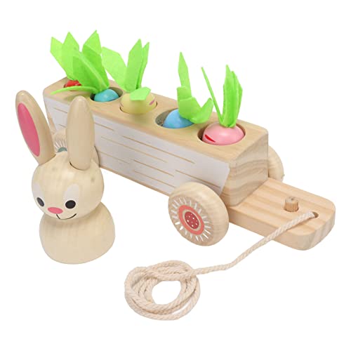 Kleinkind Radieschen Passende Autospielzeug Baby Safe Säugling Robuste Hölzerne Bildungswagen -Karottenauto -Spielzeug für Zuhause von MRSTORY