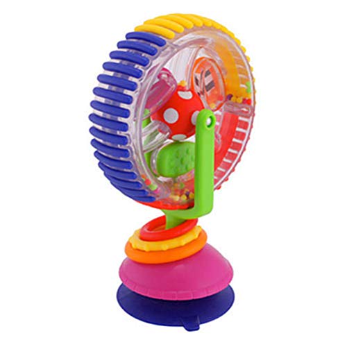 MRSTORY Baby Riesenradspielzeug Rotierender Bildungswagen Bindung Visueller Motorkenntnisse Entwicklung für Kleinkinder Plastik 19x12 cm (Bunt) von MRSTORY