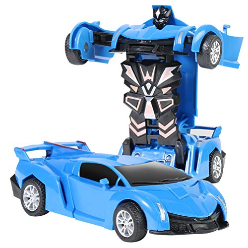 MRSTORY Deformation Roboter Auto Spielzeug Kollision Deformation Kleiner Roboterauto Geburtstagsgeschenk (Blau) von MRSTORY