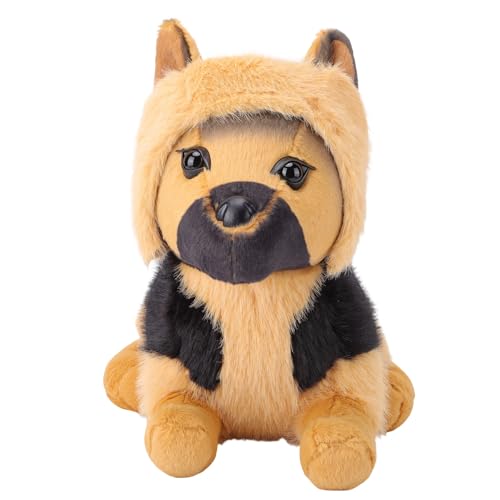 MRSTORY Deutsch Schäferhund Dog Plüsch Gefülltes Tier Weiche Flauschige Realistische Lebensechte Kuschelige Spielzeug für Schlafzimmer Dekor 40 cm Schwarz braunweiß von MRSTORY