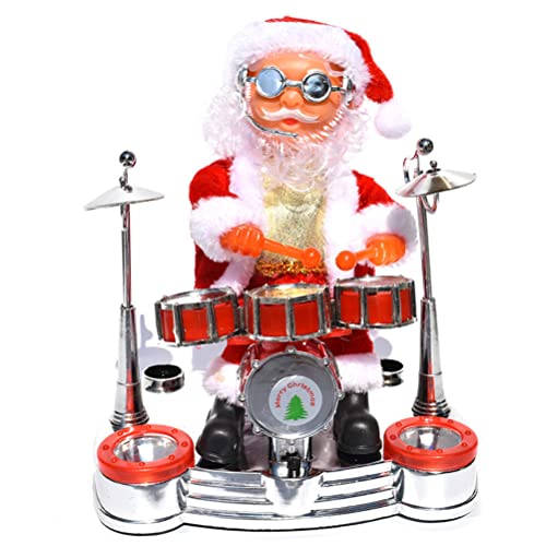 Elektromusik Santa Puppe Spielen Ornament Lively Singing Dancing Santa Toy für Weihnachten Home Decor Office Party (A) von MRSTORY