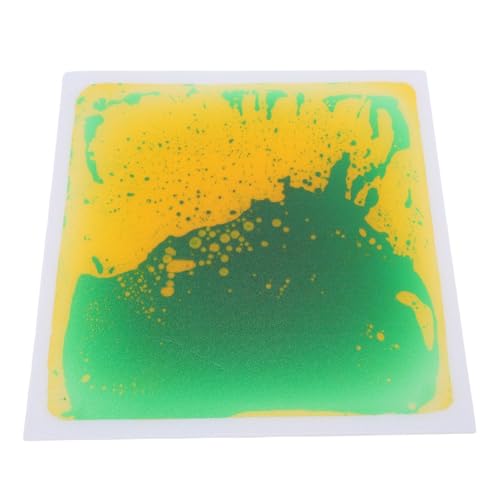 MRSTORY Flüssige Sensorische Bodenfliesen Modulares Spleißdesign Multifunktionaler Sensorischer Bodenfliesen für Kindergarten -Lebensmittelqualität PVC Weiche Gummi 30 cm X 30 cm (Gelb und grün) von MRSTORY