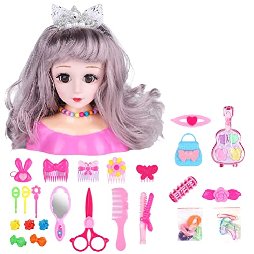 MRSTORY Friseur Make-up Puppen Haars Tyling Modell Puppe Kopf Styling Spielset Spielzeug Haarschmuck Spielset für Mädchen Kunststoff 25 Stück (Schweinelonensamenmaschine (Expression MRSTORY Friseur Make-up Puppen Haars Tyling Modell Puppe Kopf Styling Spielset Spielzeug Haarschmuck Spielset für Mädchen Kunststoff 25 Stück (Schweinelonensamenmaschine (Expression von MRSTORY