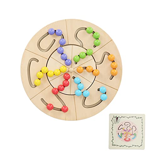 MRSTORY Frühes Lernen Hölzerner Perlen Plattentable Spielzeug Denkt, Farbenfrohe Perlen Rolling Ball für Montessori Holzperlen Spielzeug Farbart Matching Game MRSTORY Frühes Lernen Hölzerner Perlen Plattentable Spielzeug Denkt, Farbenfrohe Perlen Rolling Ball für Montessori Holzperlen Spielzeug Farbart Matching Game von MRSTORY