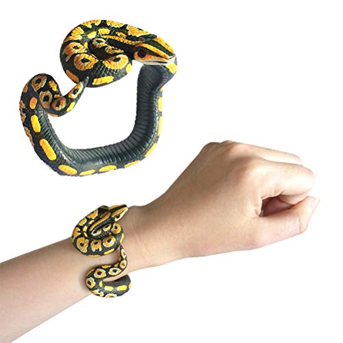 MRSTORY Halloween Spielzeugschlangenarmband Realistische Simulierte Schlangen Handgelenk Band Scary Boshievous Toys für Halloween Party PVC -Material (F) von MRSTORY