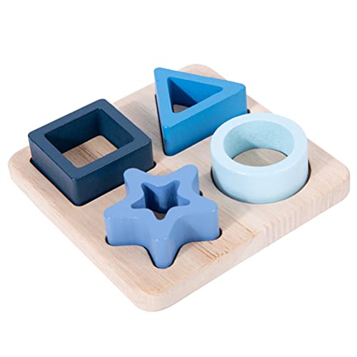 MRSTORY Holz Geometrisches Sortierspiel für Pädagogische Puzzle -Lernformen und Farben Spielzeug Montessori für Kleinkinder (A) von MRSTORY