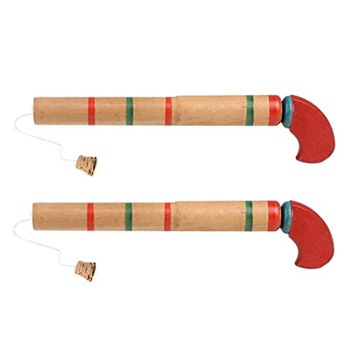 MRSTORY Holzpistolen Spielzeug Holzkorkenspielzeug Pumpe Action Griff Im Freien Spielzeug Spielzeug (2PCS) von MRSTORY
