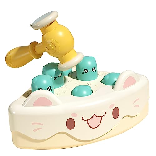 MRSTORY Interaktives Whack Toy Netter Kuchenform Soft Hammer Educational Ploking Spiel für Kleinkinder Plastik (Katze) von MRSTORY