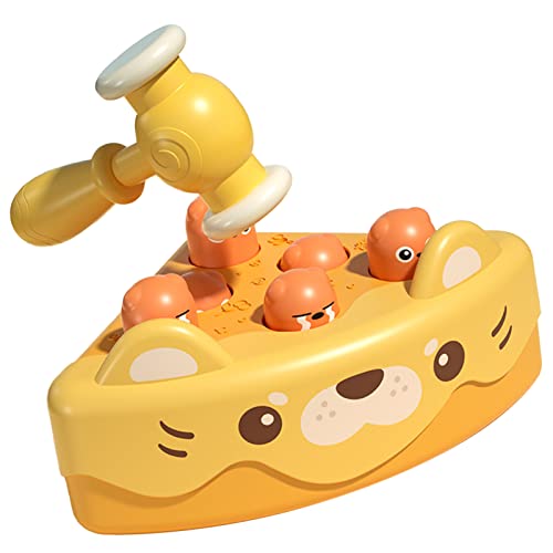 MRSTORY Interaktives Whack Toy Netter Kuchenform Soft Hammer Educational Ploking Spiel für Kleinkinder Plastik (Tiger) von MRSTORY