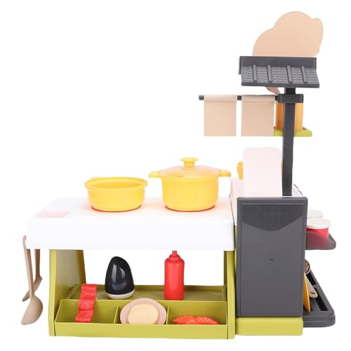 MRSTORY Kids Kitchen Playset Interactive Color Wechseln Sie Lebensmittel, So Tun Sie Kochspielzeug mit Kasse für Kleinkinder Abs Plastik Safe Lernspielzeug von MRSTORY