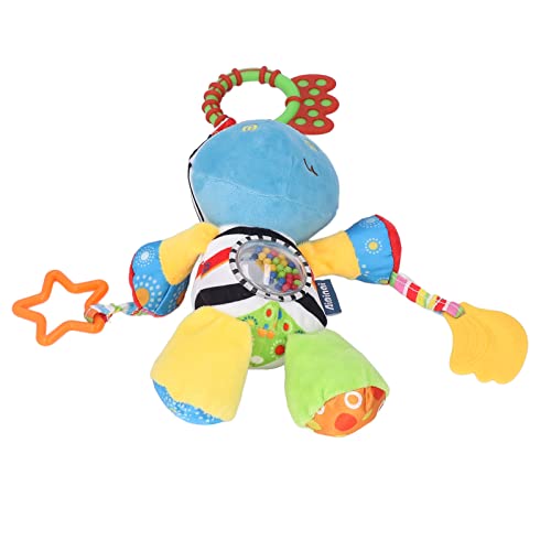 MRSTORY Kinderwagen Rasselspielzeug Buntes Babydeckel Hängende Spielzeug mit Teether für Heim- und Reisekristall -Samt PP Baumwolle (Farbiges) von MRSTORY