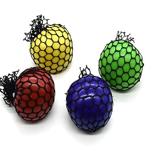 MRSTORY Mesh Squishy Stress Relief Balls Autonomie Angst Erleichterung Spielzeug für Erwachsene Desk Home Office Spaß (Farbe) von MRSTORY