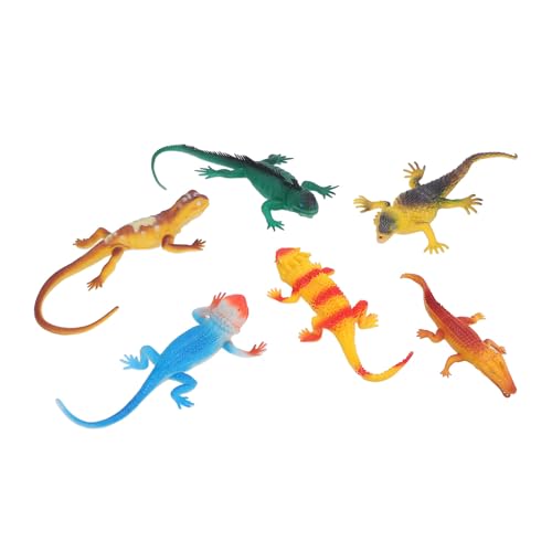 MRSTORY Realistische Eidechsen -Figuren Kit Tiermodelle Bildungsreptilien für Lernen Soziale Entwicklung PVC 6 Stücke von MRSTORY