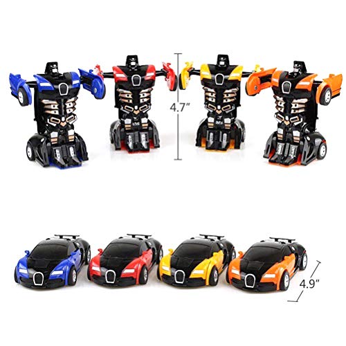 MRSTORY Roboterauto Deformieren Kinderspielzeug Auto Roboter Cool Toy für Geburtstag Abs Plastikmaterial und Sitzbar für Mini -Größe und Gummi -Rad -Design -Trel -Spielzeug für (Blau) von MRSTORY