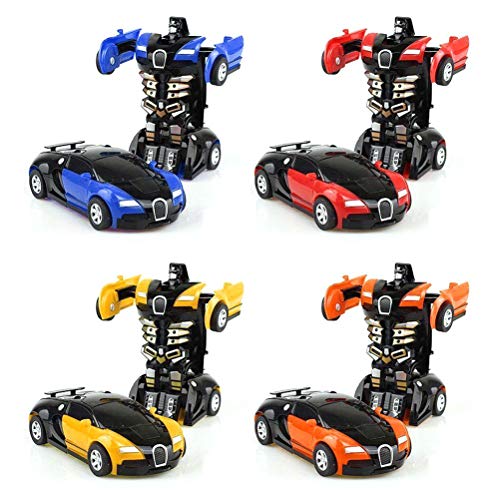 MRSTORY Roboterauto Deformieren Kinderspielzeug Auto Roboter Cool Toy für Geburtstag Abs Plastikmaterial und Sitzbar für Mini -Größe und Gummi -Rad -Design -Trel -Spielzeug für (GELB) von MRSTORY