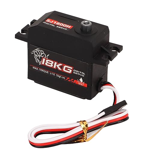 MRSTORY Servo Digital Motor Hoch Leistung 18kg wasserdichte Metall Getriebe für Autos RC Roboter Hubschrauber Boote Modelle Material Kunststoff Eisen Größe 41,5x20,2x38mm von MRSTORY