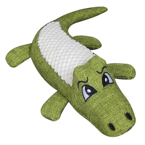 MRSTORY Spielzeug Spielzeug Plüsch Quietschende Interaktive Resistente Kaute Tier Form Süßes Krokodil für Hunde Katzen Kleine Tiere Material Plüsch Baumwolle Pp (Grün) von MRSTORY