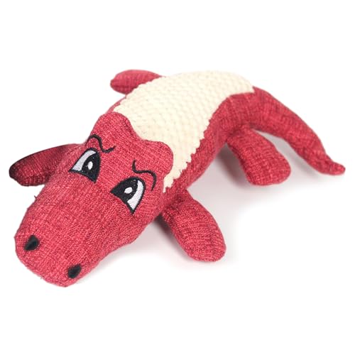 MRSTORY Spielzeug Spielzeug Plüsch Quietschende Interaktive Resistente Kaute Tier Form Süßes Krokodil für Hunde Katzen Kleine Tiere Material Plüsch Baumwolle Pp (Rot) von MRSTORY