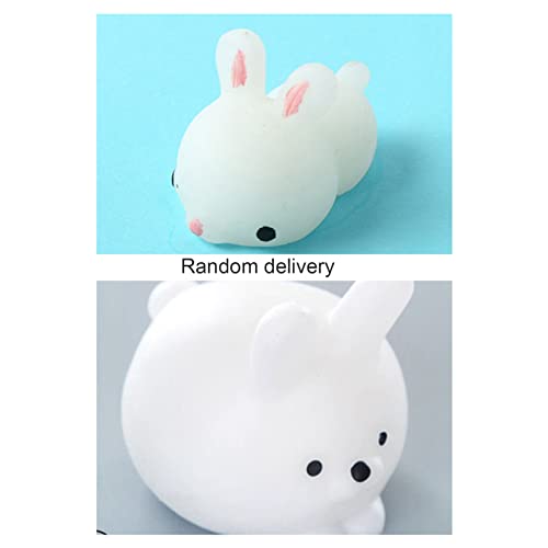 Squeeze Stress Relief Toy Animal Squishy Spielzeug Weiche PVC Dekompression Spielzeugfreunde Gunst für Büro Haushalt Leichtes Kompaktes Niedliches (Kaninchen) von MRSTORY