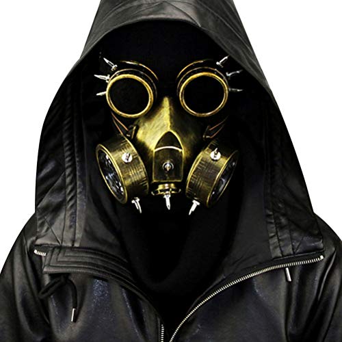 MRSTORY Steampunk Gasmaske Schutzbrille Spikes Skeleton Warrior Tod Maske Stylish Einzigartiges Design Windproof Atmungsfreie Leichte Haltbare Verstellbare Größe für Halloween Punk MRSTORY Steampunk Gasmaske Schutzbrille Spikes Skeleton Warrior Tod Maske Stylish Einzigartiges Design Windproof Atmungsfreie Leichte Haltbare Verstellbare Größe für Halloween Punk von MRSTORY