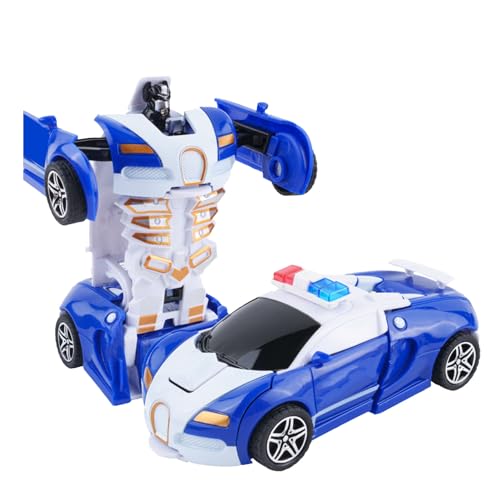 MRSTORY Stoßfest Transform Ierbarer Roboter Doppel Trägheit Mechanismus und Spielzeug für Kunststoff Material (Weiß weiß) von MRSTORY