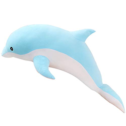 MRSTORY Süße Weiche Delphin Plüschspielzeug Puppen Gefüllt PP Baumwolltierkissen Spielzeug Geburtstagsgeschenk für Schlafzimmer Dekor 30 cm (Himmelblau) von MRSTORY