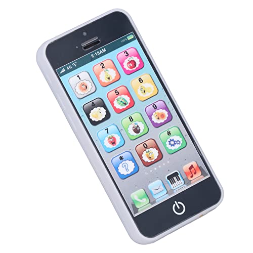 MRSTORY Telefon Spielzeug Simuliertes Mobiltelefon Geformt Klare Musik Cooles Leichte Englische Handyspielzeug für Reisespiel aus Premium -Plastik (Schwarz) von MRSTORY