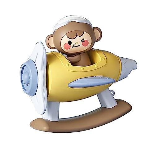MRSTORY Whistle Flugzeug Spielzeug Musical Niedliches Cartoon Affen Flugzeug für Babys über 4 Monate Plastik (Blau) von MRSTORY