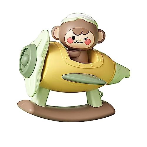 MRSTORY Whistle Flugzeug Spielzeug Musical Niedliches Cartoon Affen Flugzeug für Babys über 4 Monate Plastik (Grün) von MRSTORY