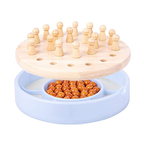 Memory Match Schach Holz Farbe Memory Board Früher Ziehung Intelligenz Logik Entwicklung Spielzeug für Eltern Kind Interaktives Spiel Holz Material 24 Stück 6 Farben (2 in 1) von MRSTORY