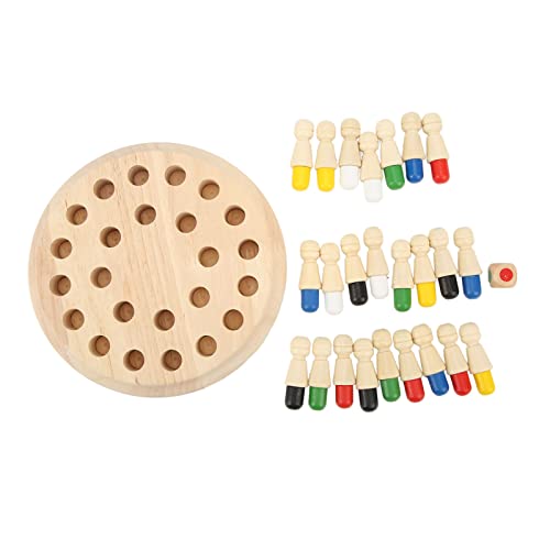Memory Match Schach Holz Farbe Memory Board Früher Ziehung Intelligenz Logik Entwicklung Spielzeug für Eltern Kind Interaktives Spiel Holz Material 24 Stück 6 Farben (Grundtyp) von MRSTORY