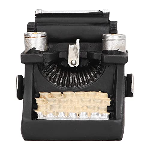 Miniatur Schreibmaschine 1/6 Skala Vintage -Stil Tragbares Dekoratives Puppenhaus Mini Dekoration Spielzeug für Filmprops Home Dekoration Synthetisches Harz von MRSTORY
