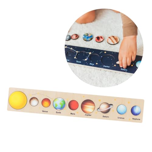 Solarsystem Holz Puzzle Bildungslern Spielzeug Mädchen Sonne Planeten (A) von MRSTORY