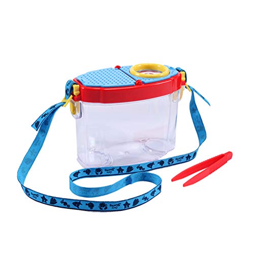 Tragbare Beobachtungsbox Wissenschaft Exploration Unterricht Utensilien Experimentgefäße mit Lupenglasleichter Kunststoff für Im Freien Im Freien 14 cm 7 cm 10 cm (bunt) von MRSTORY