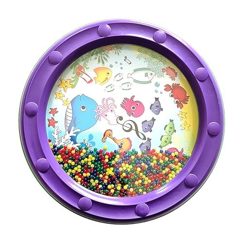 Wave Perle Ocean Drum Percussion Bildungsinstrument Vage Design Seines Ozeans Kinder Erwachsene Home Travel Plastikmaterial (10 lila Zoll) von MRSTORY