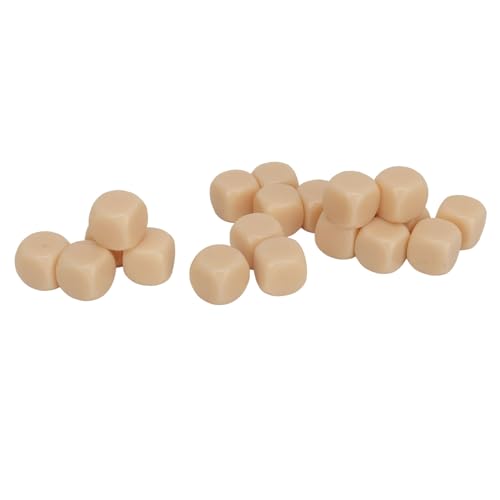 Würfel Unterrichten Spielzeug Plastische Runde Ecke 16mm 20pcs für die Brettspielparty (Beige) von MRSTORY