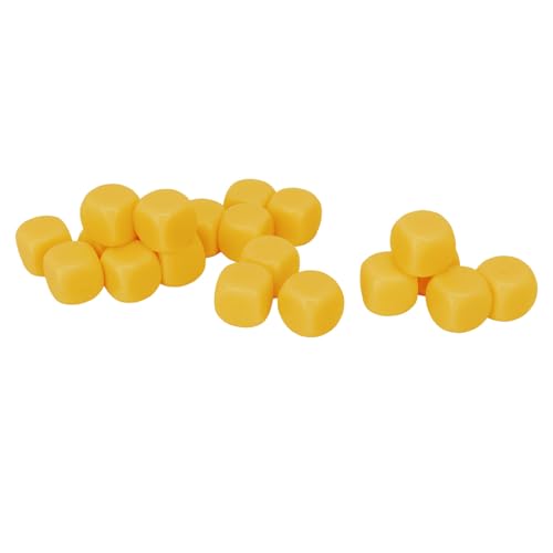 Würfel Unterrichten Spielzeug Plastische Runde Ecke 16mm 20pcs für die Brettspielparty (Gelb) von MRSTORY