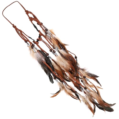 MRVAKDYDI Fascinator Spitze Feder Hut für Frauen, Feder Stirnband Stirnbänder Stirnbänder(Yellow) von MRVAKDYDI
